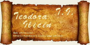 Teodora Iličin vizit kartica